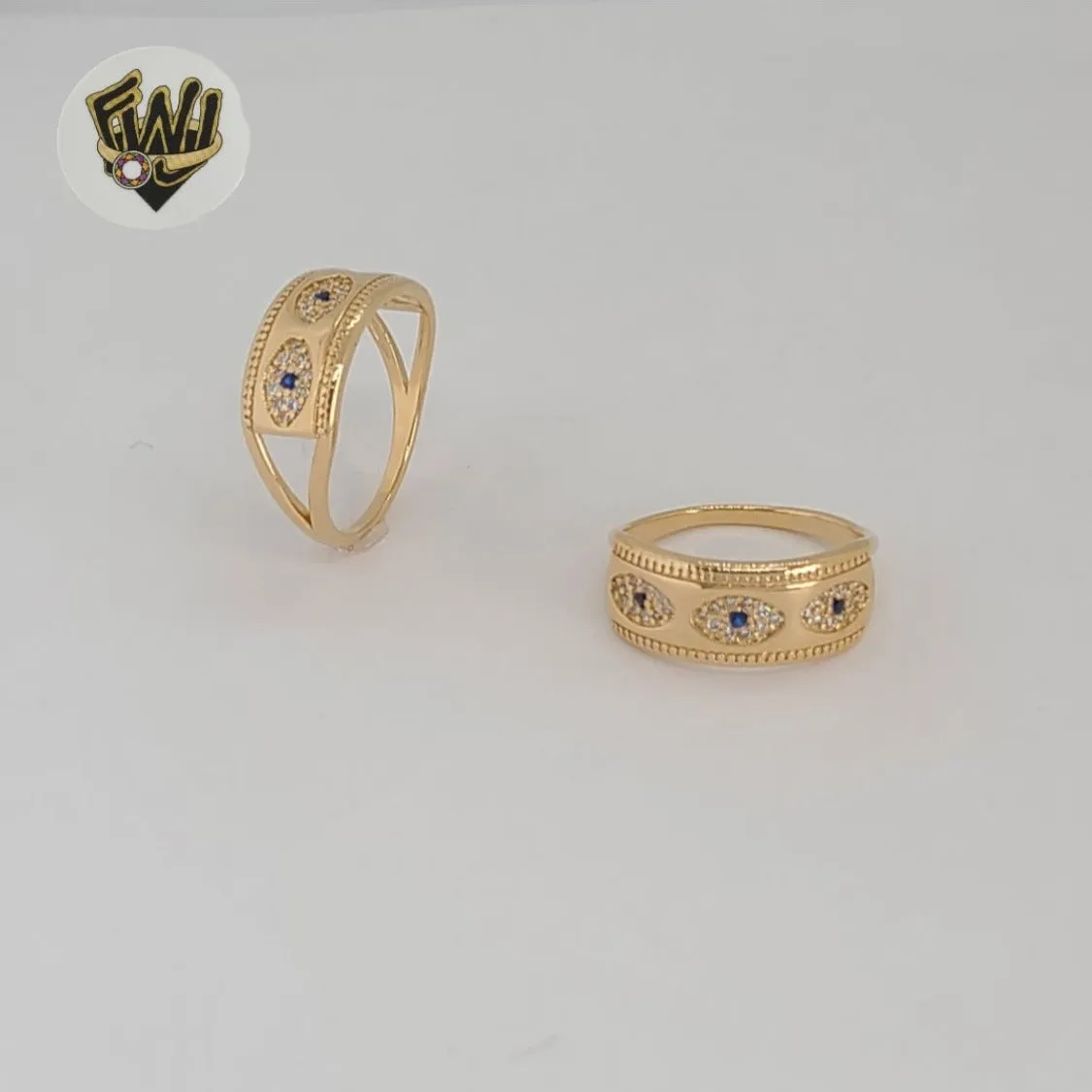 (1-3007-3) Gold Laminate - Evil Eye Ring - BGF