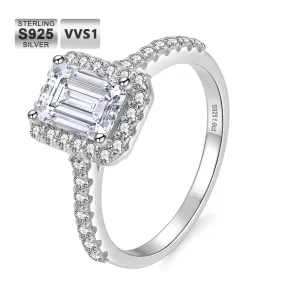 1.0 Carats VVS1 Moissanite Rings for Women