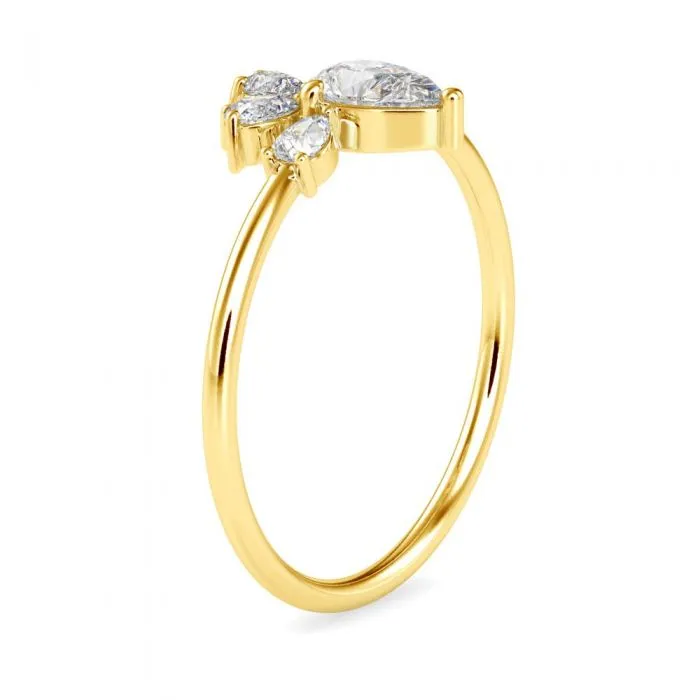 14K Solid Gold/ Moissanite Engagement Ring