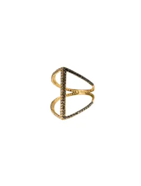 18K Gold Dark Matter Ring