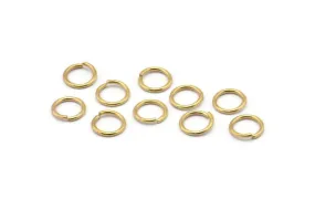 8mm Jump Ring - 100 Raw Brass Jump Rings (8mm) A0369