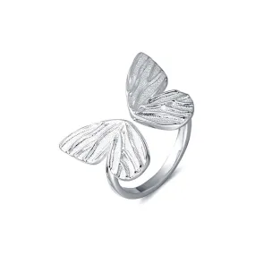 925 Sterling Silver Spirit Vivid Butterfly Plain Ring