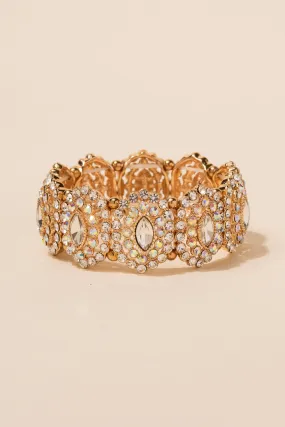 Alina Marquise Halo Rhinestone Bracelet