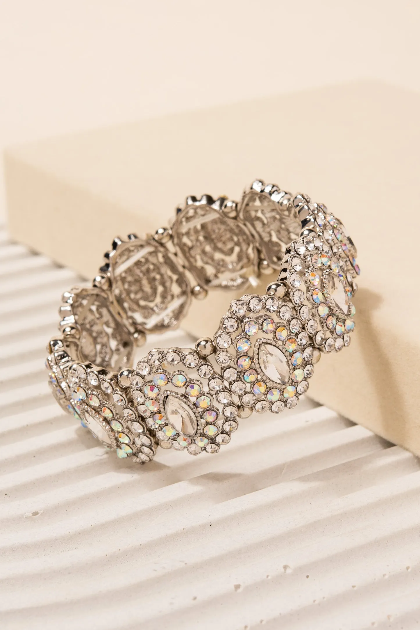 Alina Marquise Halo Rhinestone Bracelet