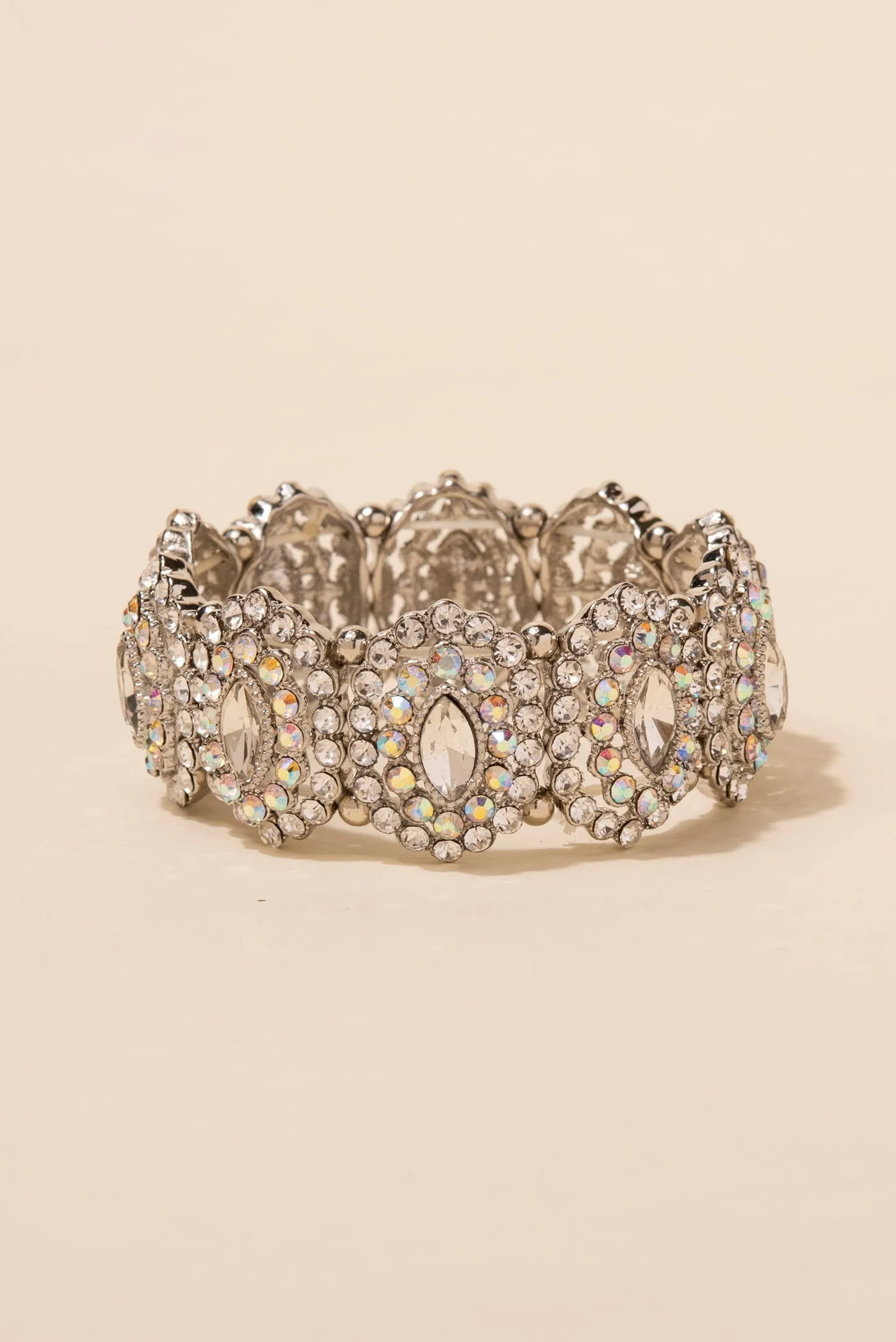 Alina Marquise Halo Rhinestone Bracelet