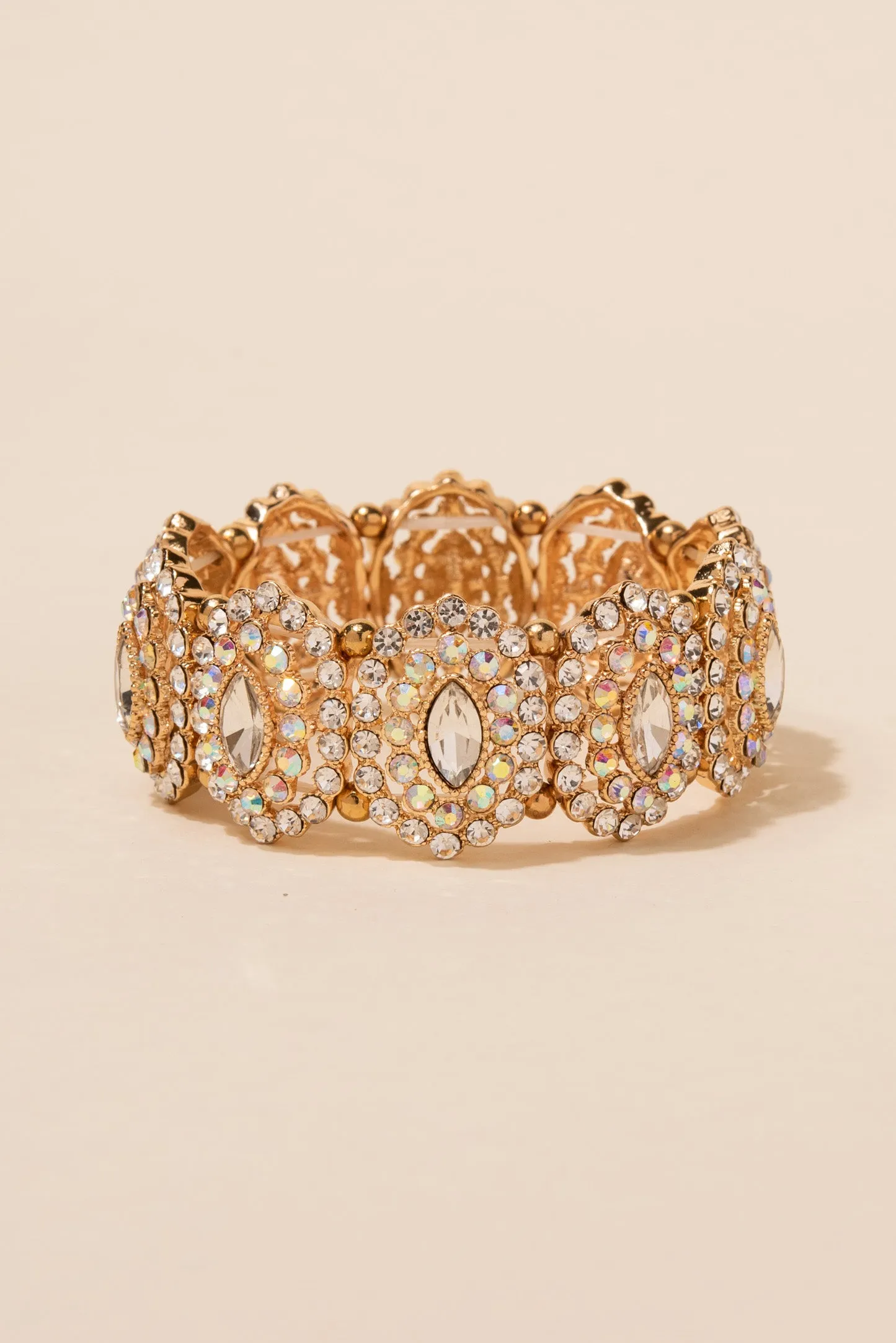 Alina Marquise Halo Rhinestone Bracelet