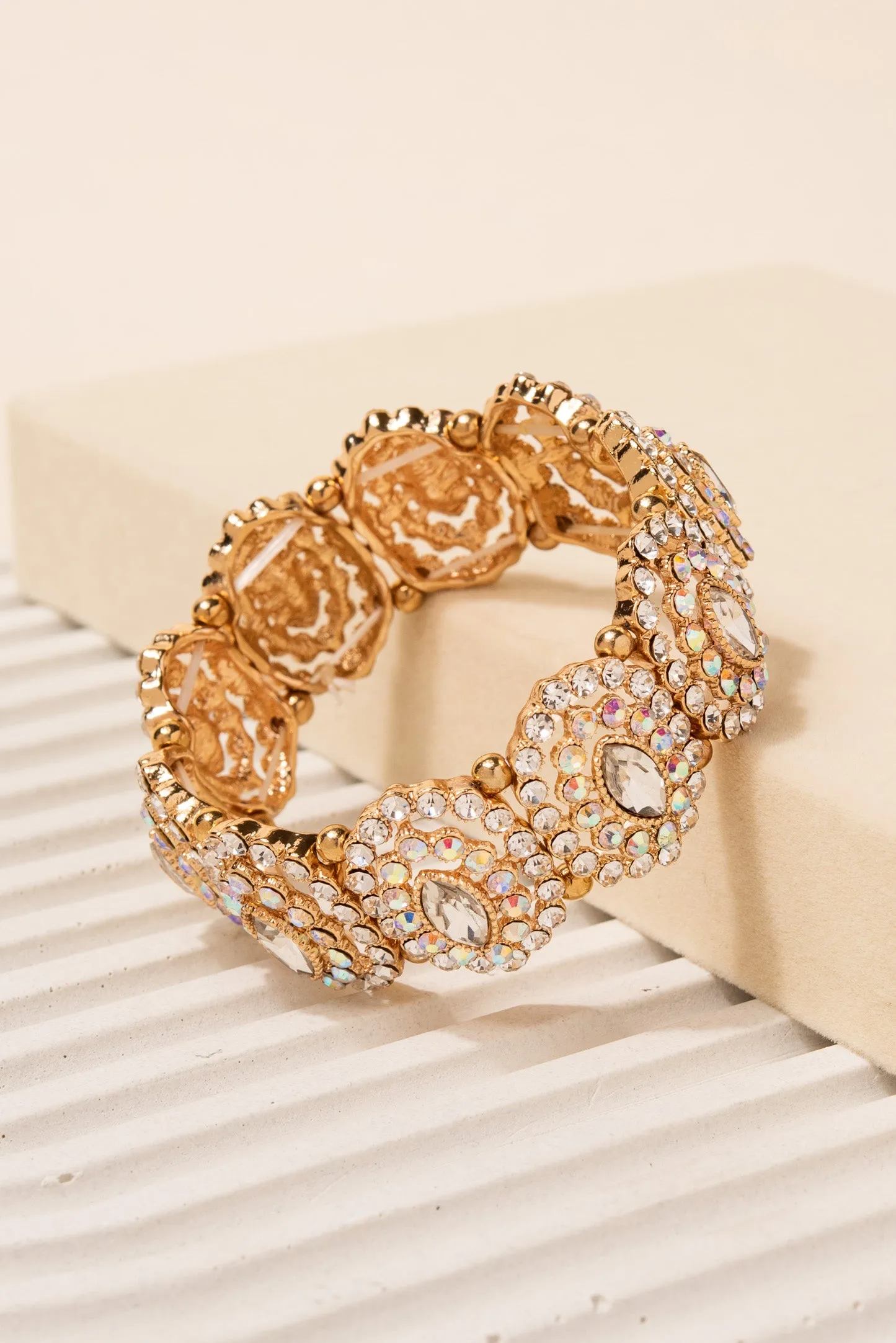 Alina Marquise Halo Rhinestone Bracelet