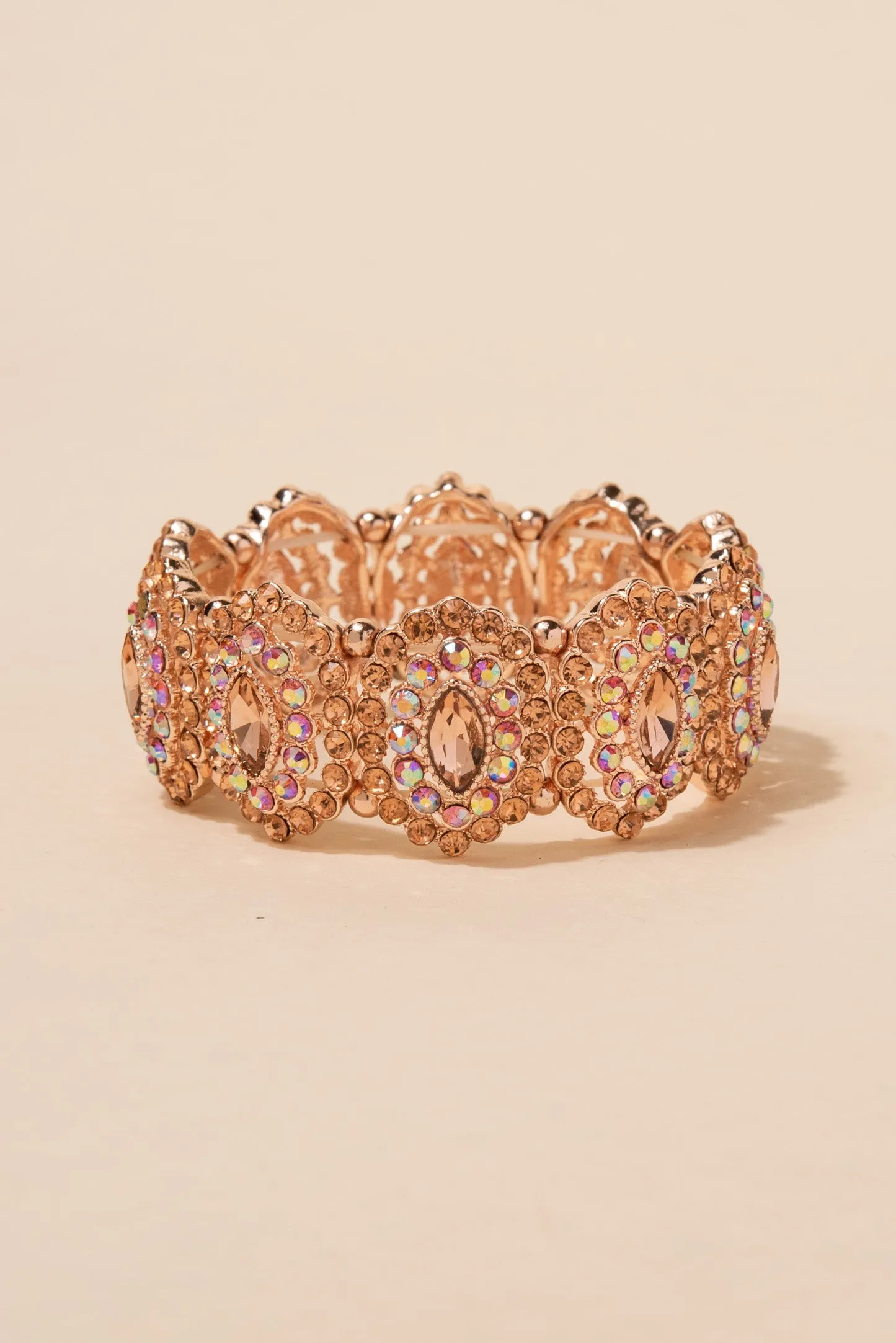 Alina Marquise Halo Rhinestone Bracelet