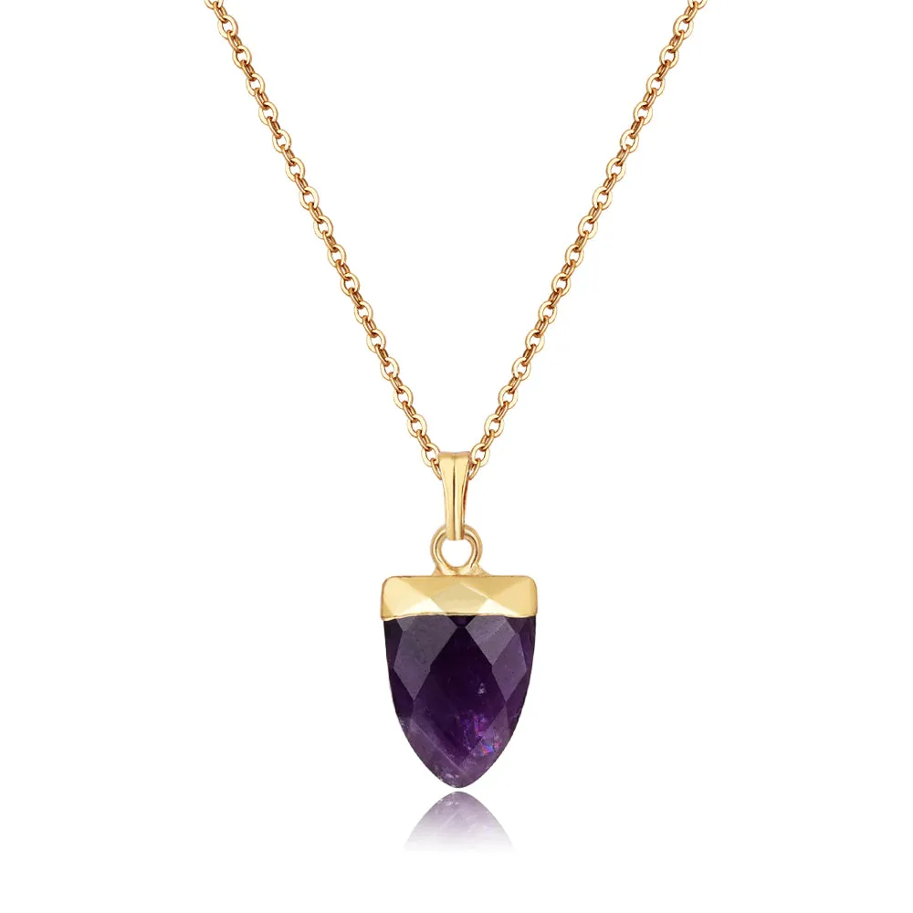 Alivia Natural Gemstone Pendant Necklace