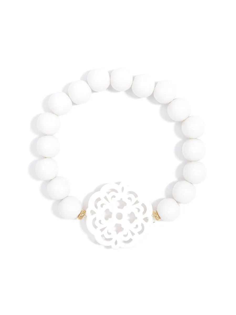 Allure Resin Charm Beaded Bracelet - Available in 13 Colors