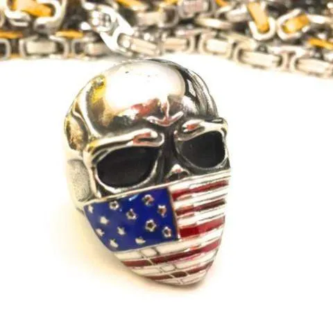 American Flag Mask Skull - SLC73 CLEARANCE