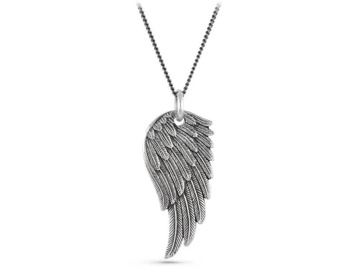 Angel Wing Necklace - Silver