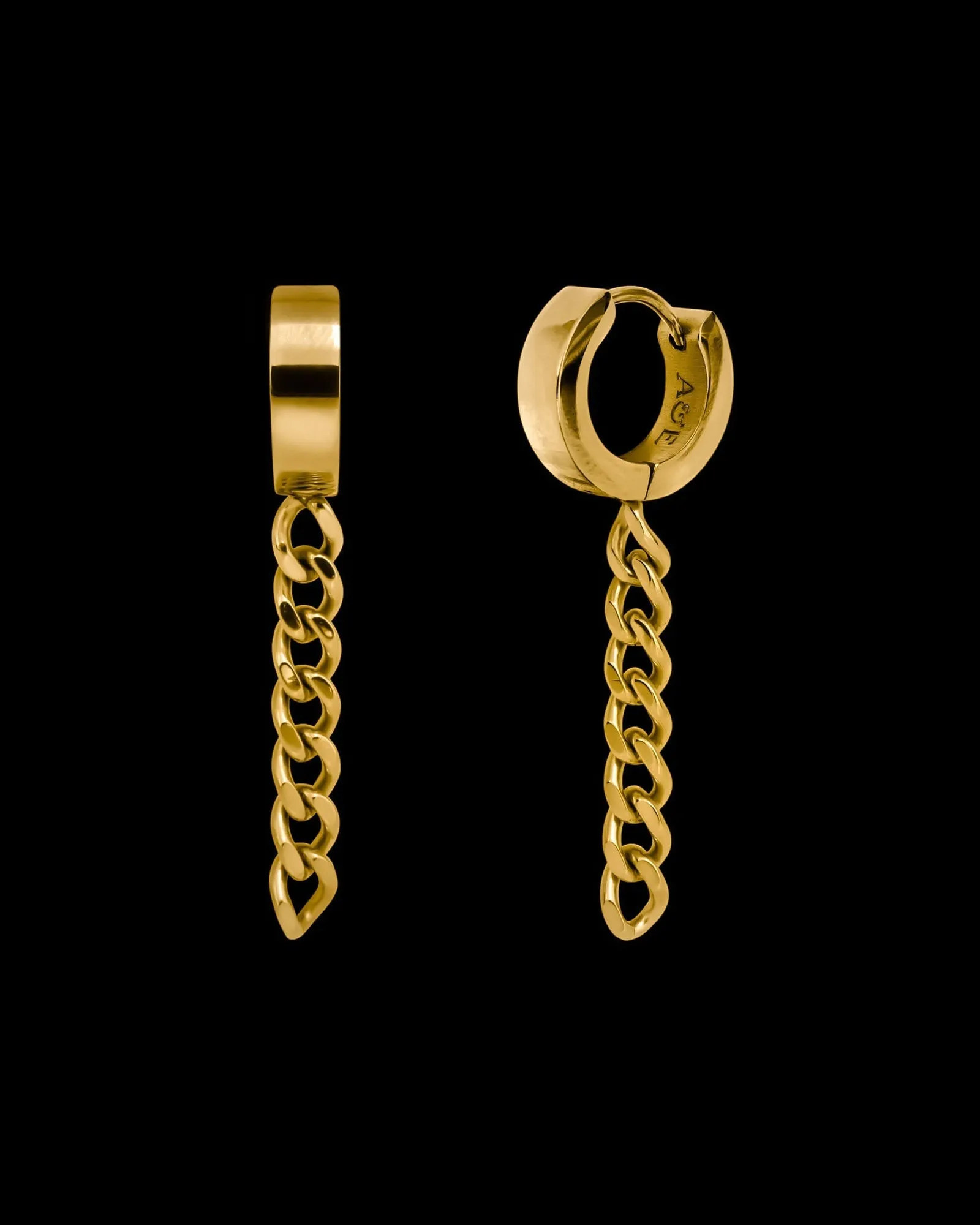 Axel Chain Huggie Earrings