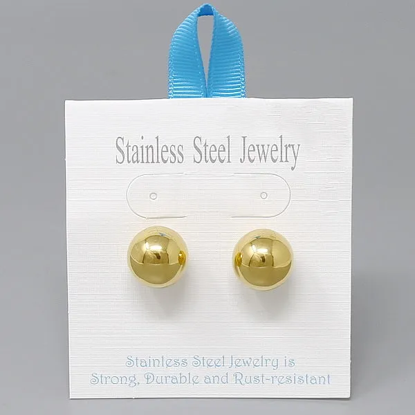 Ball Stainless Steel Stud Earrings