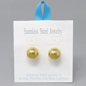 Ball Stainless Steel Stud Earrings