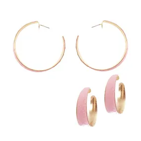 Barbie Theme Metal Snakeskin Hoop Earrings