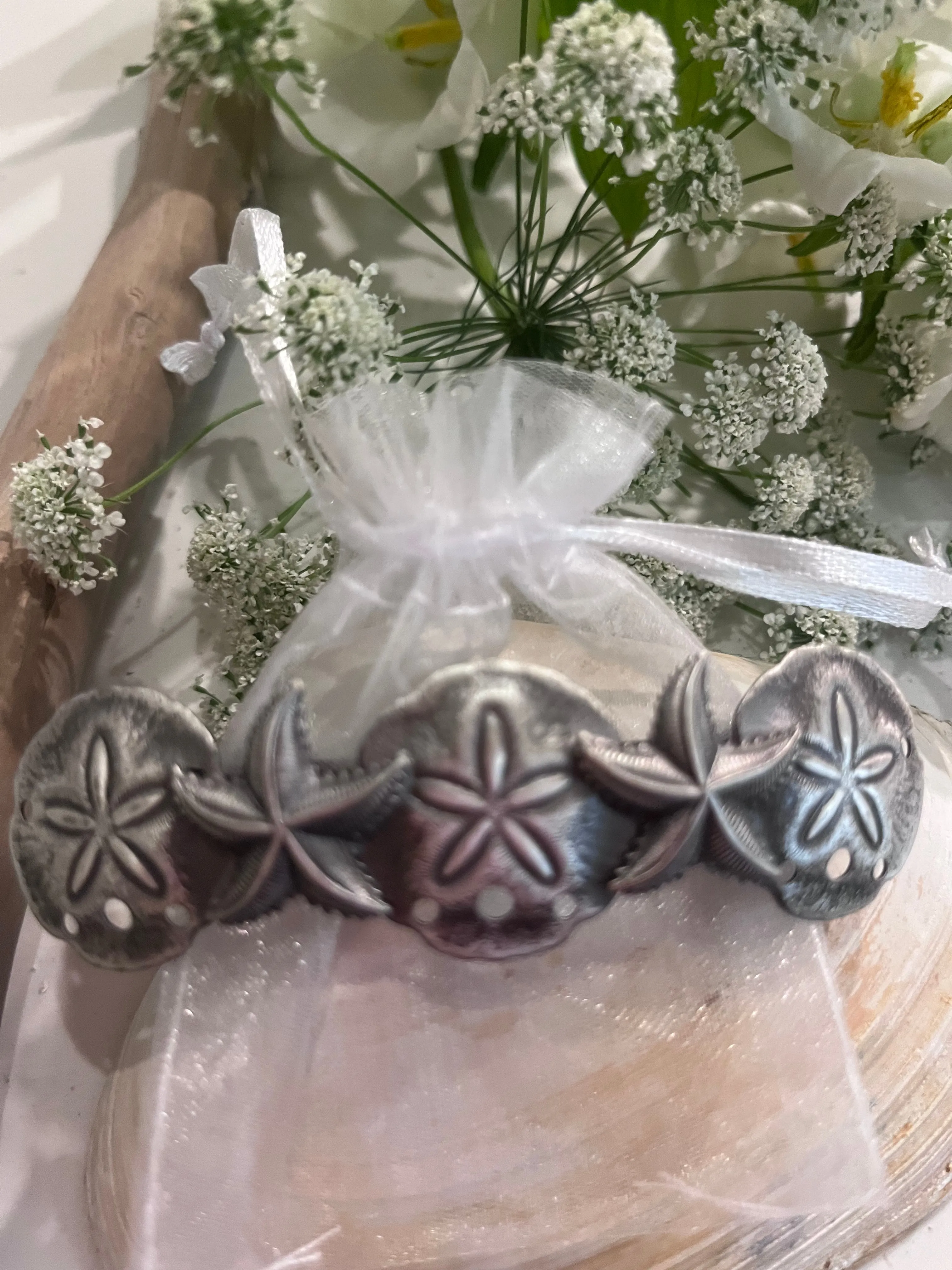 Beach Side Pewter Hair Clips