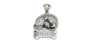 Bichon Frise Pendant Jewelry Sterling Silver Handmade Dog Pendant BF7-NP