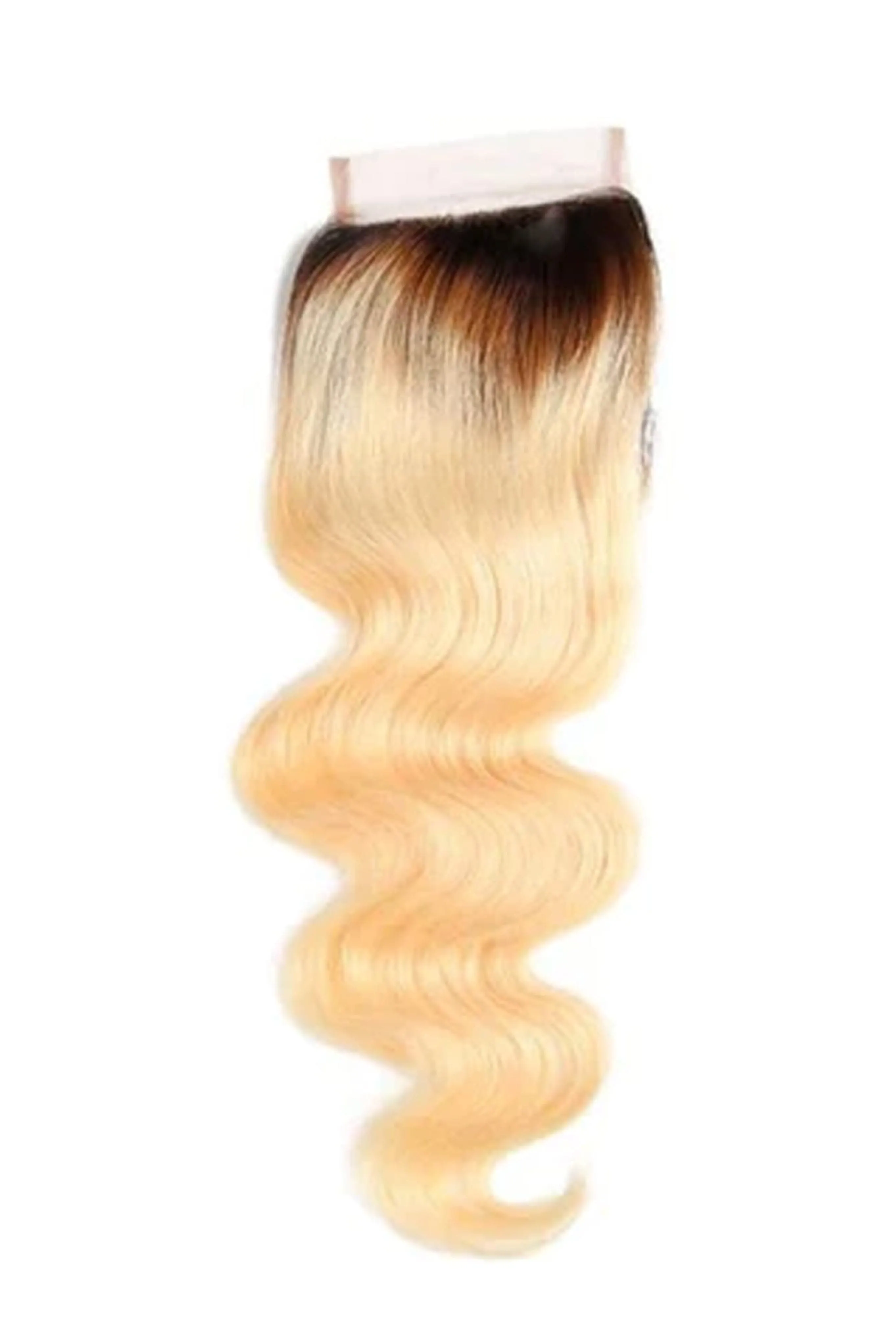 Blonde and Natural Body Wave Brazilian Lace Closure