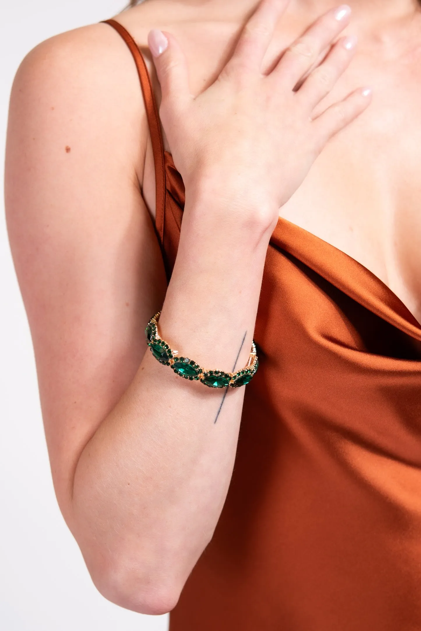 Bonnie Stone Stretch Bracelet - Green