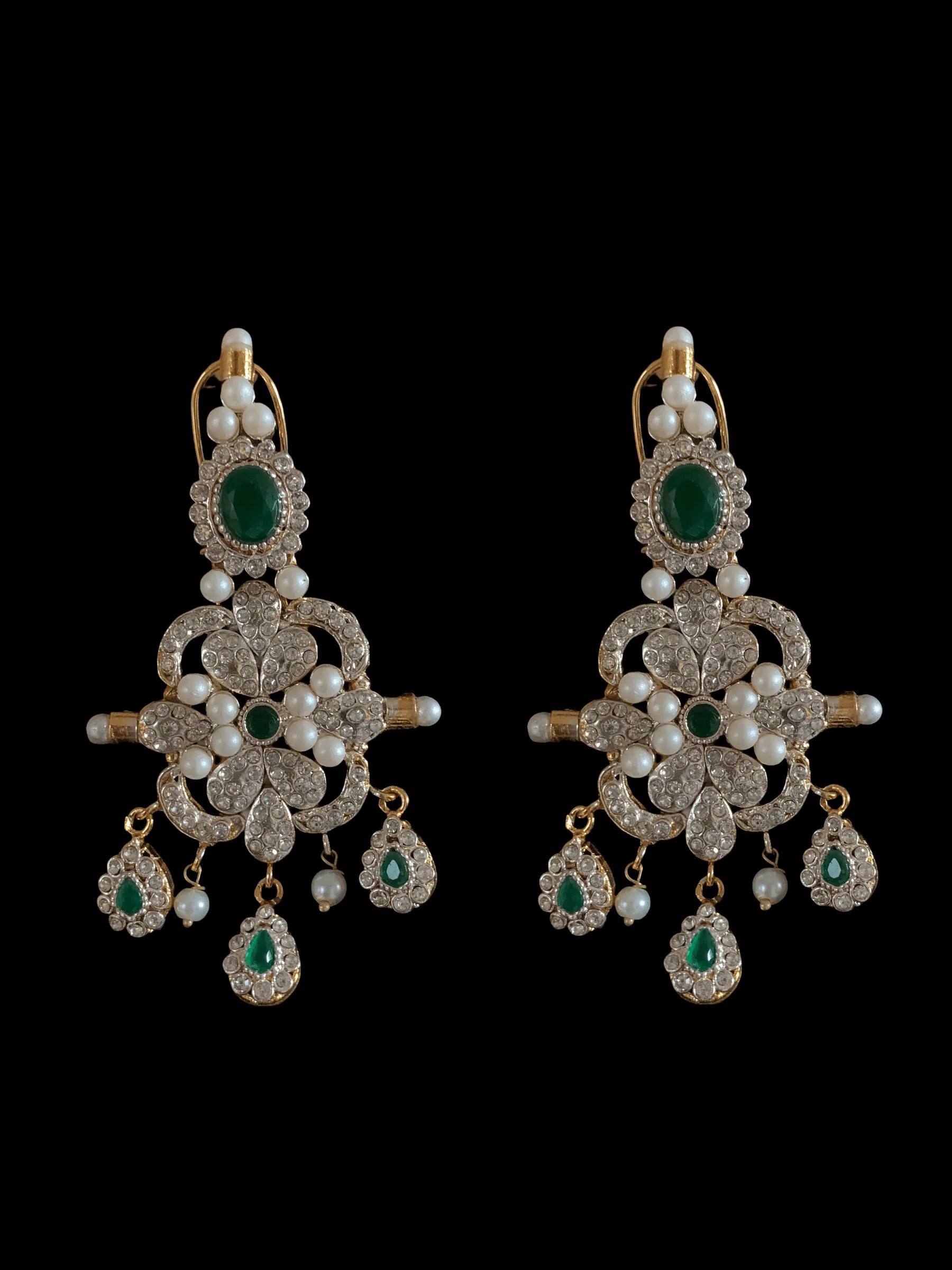 BR69 Nilofar bridal set in emeralds  ( SHIPS IN 3 WEEKS  )