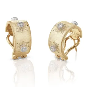 Buccellati - Macri Classica - Hoop Earrings with Diamonds, 18k Yellow Gold