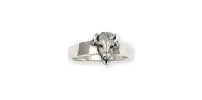 Buffalo Ring Jewelry Sterling Silver Handmade Bison Ring BUF6-R