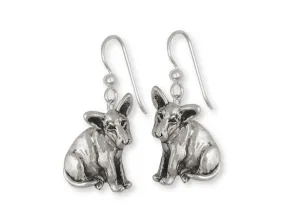 Bull Terrier Earrings Handmade Sterling Silver Dog Jewelry BU7-E