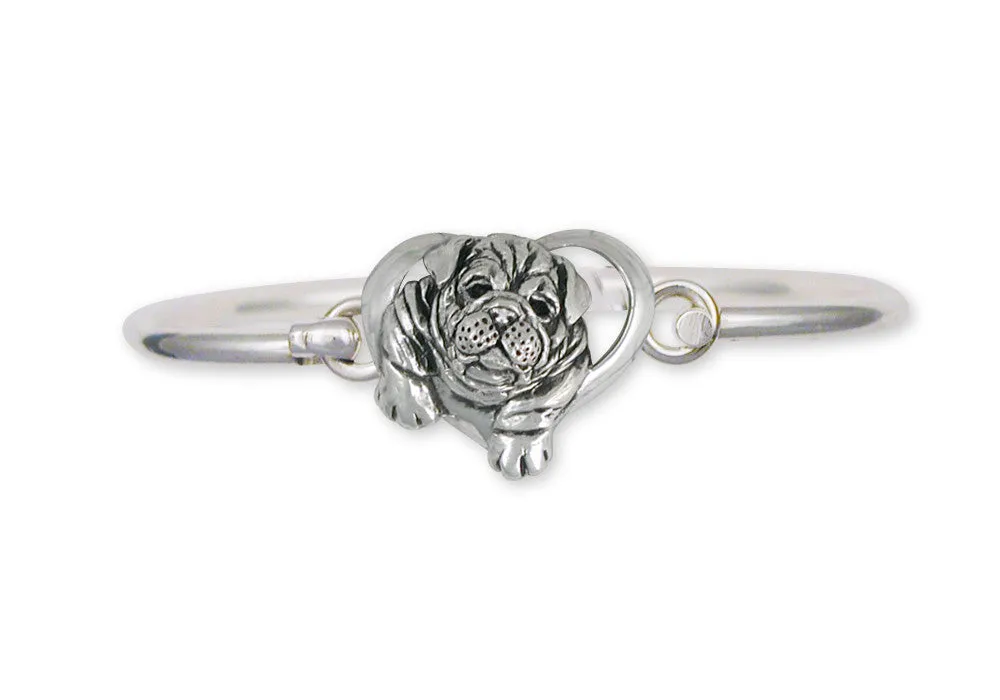 Bulldog Bracelet Jewelry Sterling Silver Handmade Dog Bracelet BD25-HB