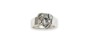 Bulldog Ring Jewelry Sterling Silver Handmade Dog Ring BD22-HR