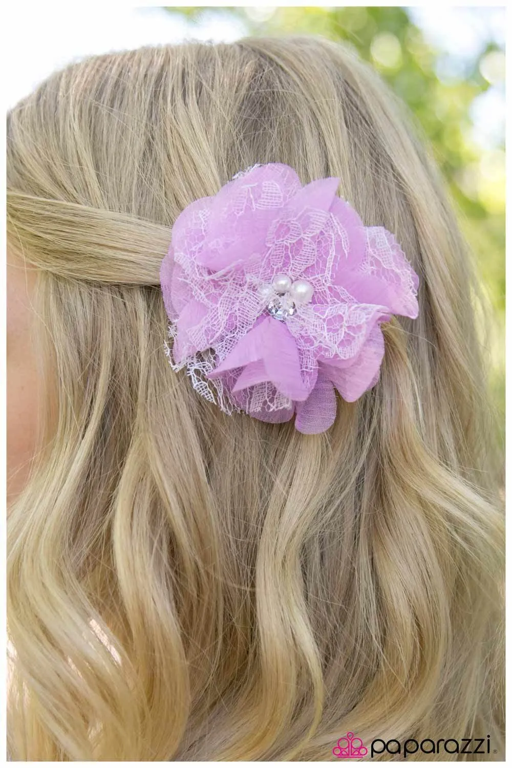 Chantilly Lace Purple Hair Clip