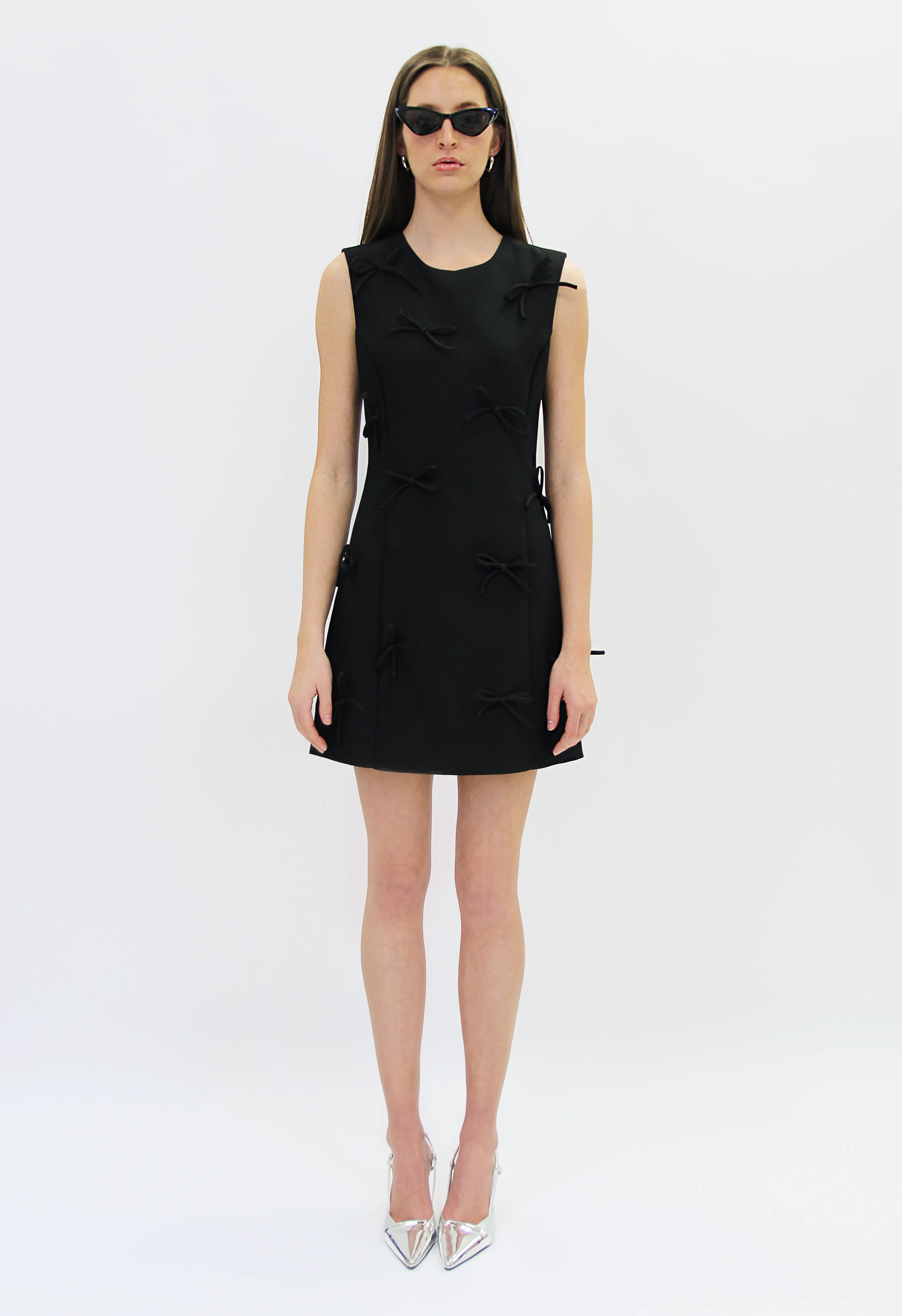 Charlotte Bow Dress in Black