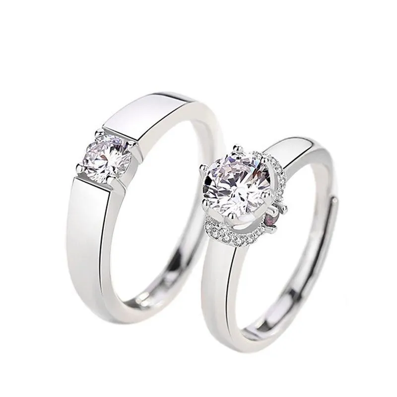 Classic Round Cut Couple Rings