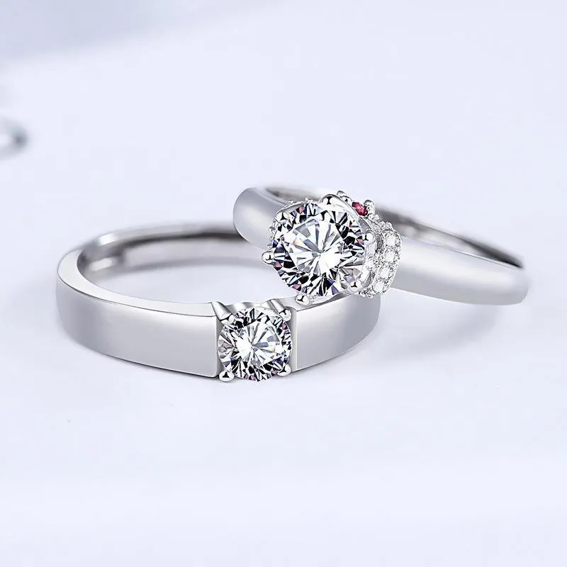 Classic Round Cut Couple Rings