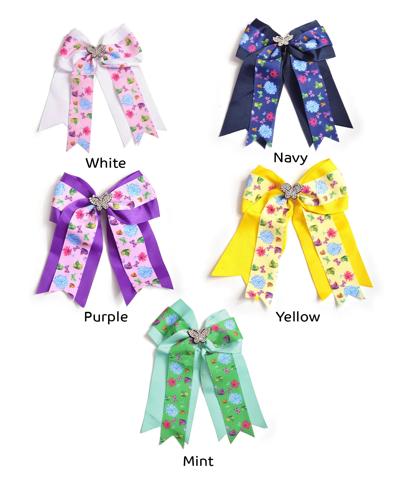 Colorful Butterflies Hair Bow