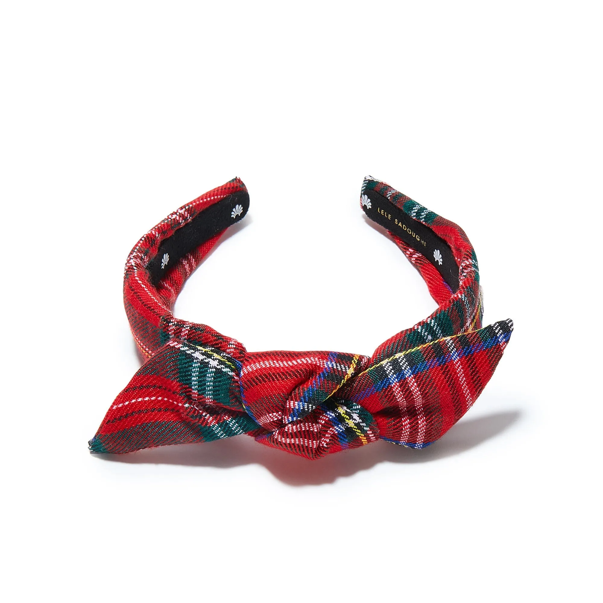 CRIMSON PLAID KIDS KNOTTED HEADBAND