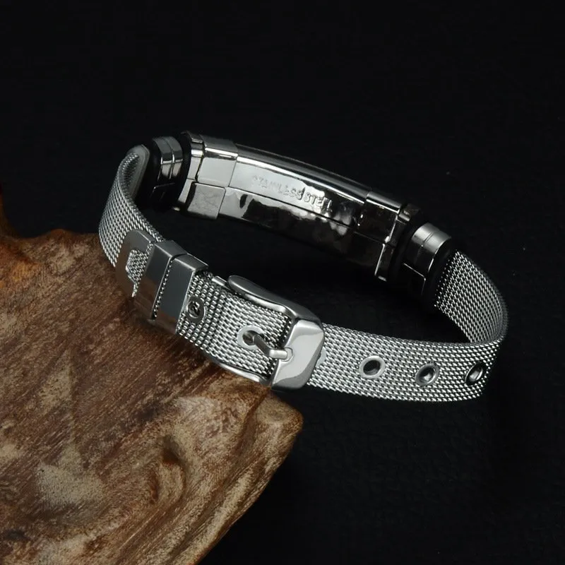 Cross Curved Band Bracelet