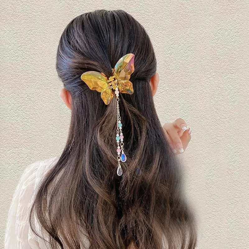 Crystal Butterfly Claw Hair Clip