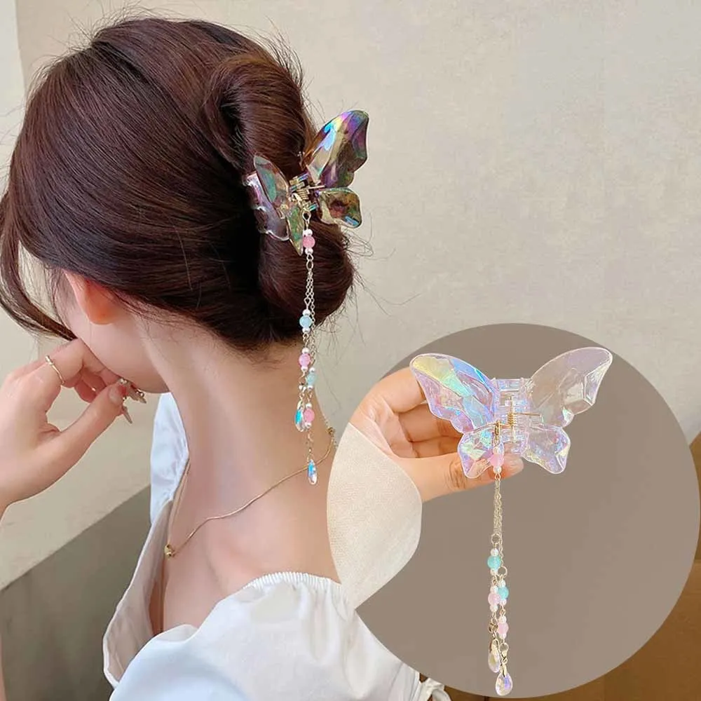 Crystal Butterfly Claw Hair Clip