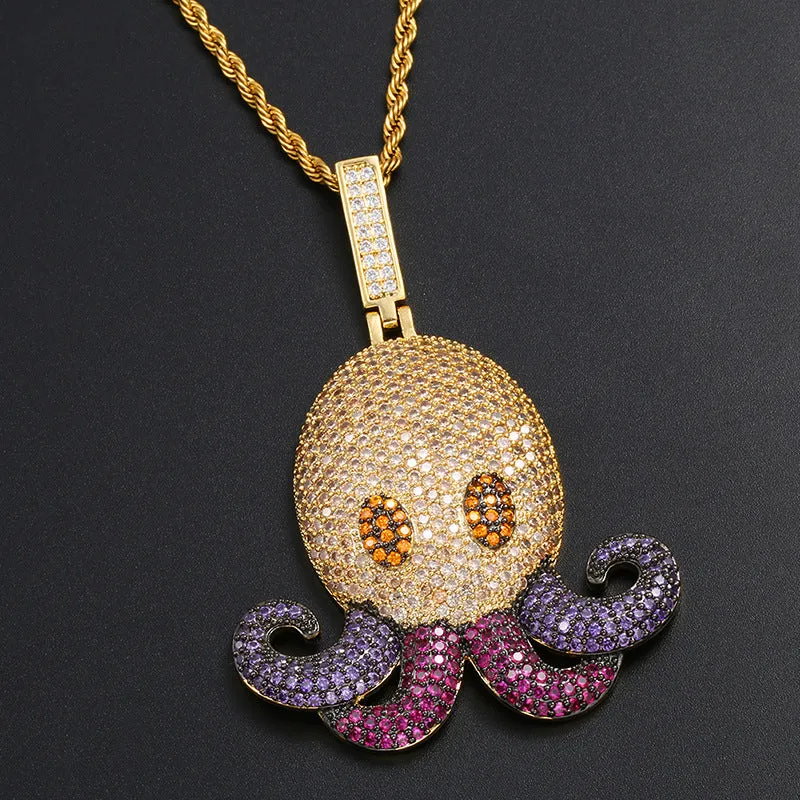 Cute Small Octopus Pendant