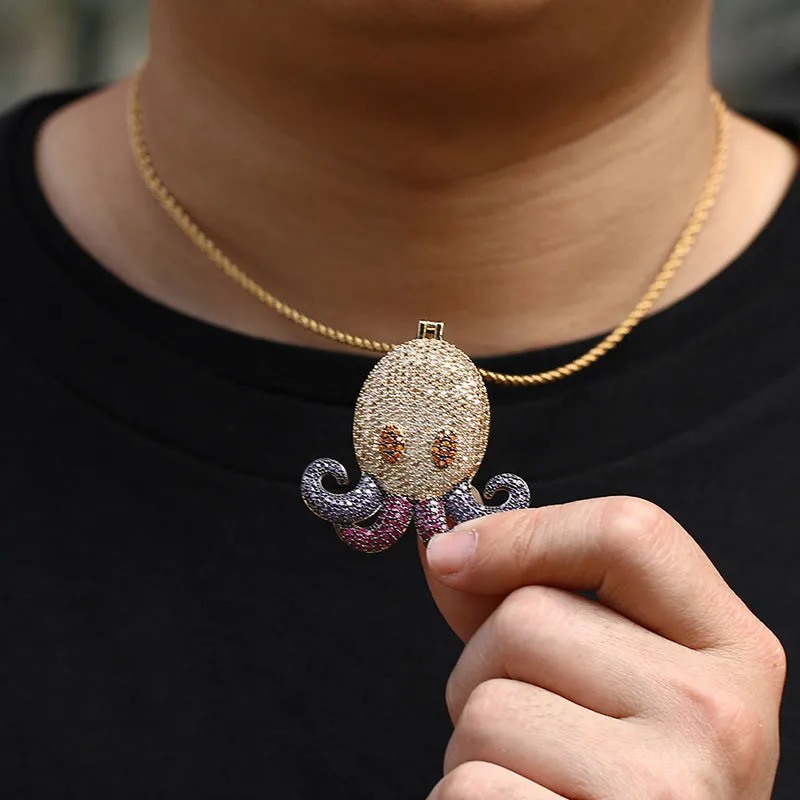 Cute Small Octopus Pendant