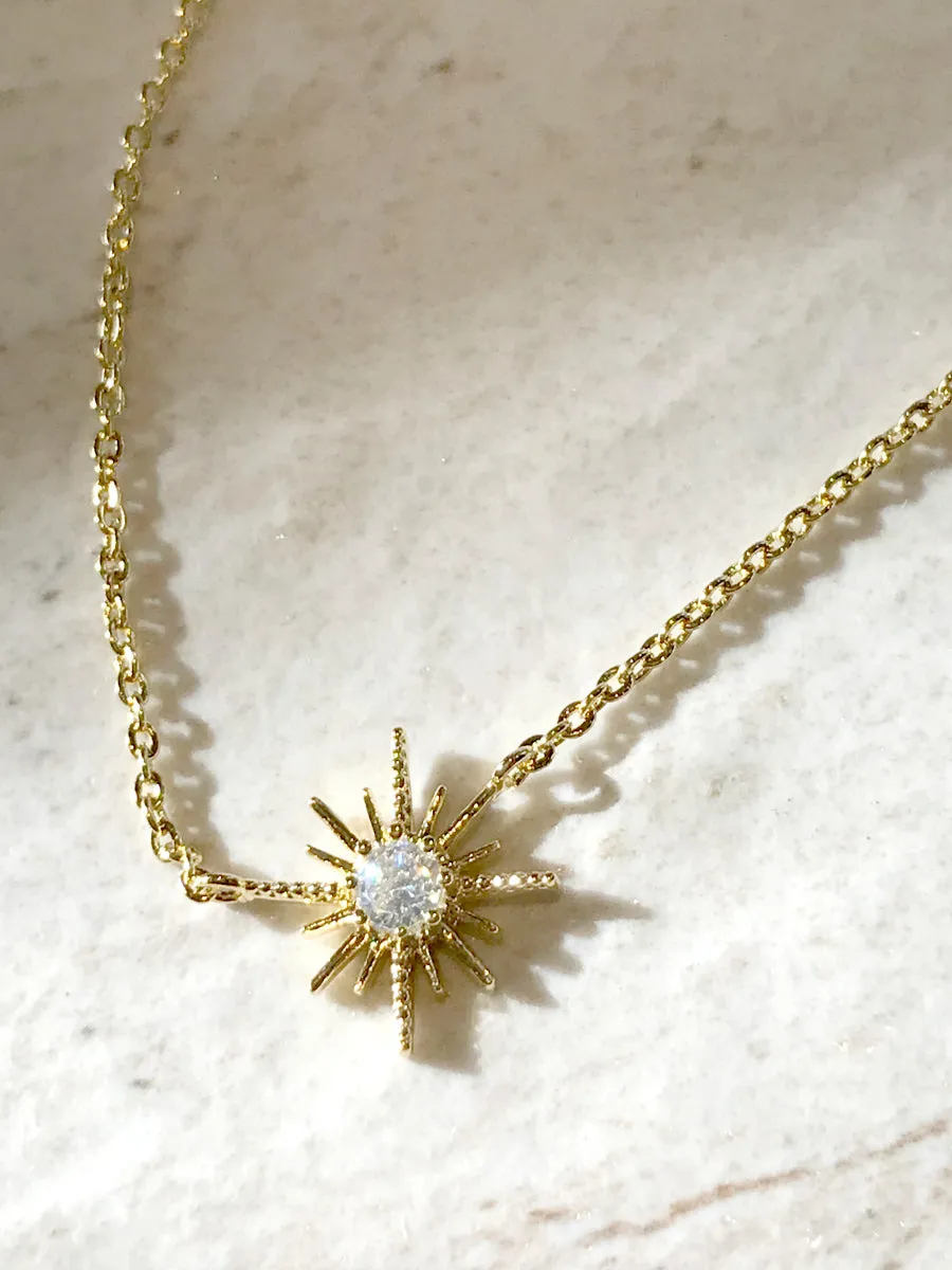 CZ Starburst Necklace