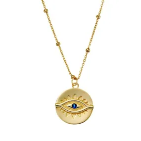 Delphi Evil Eye Necklace Gold Large