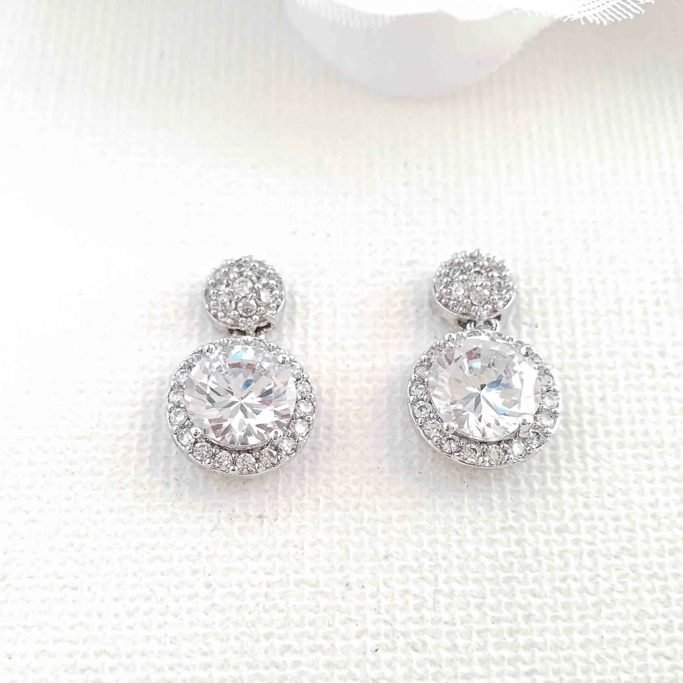 Double Drop Stud Earrings-Thea