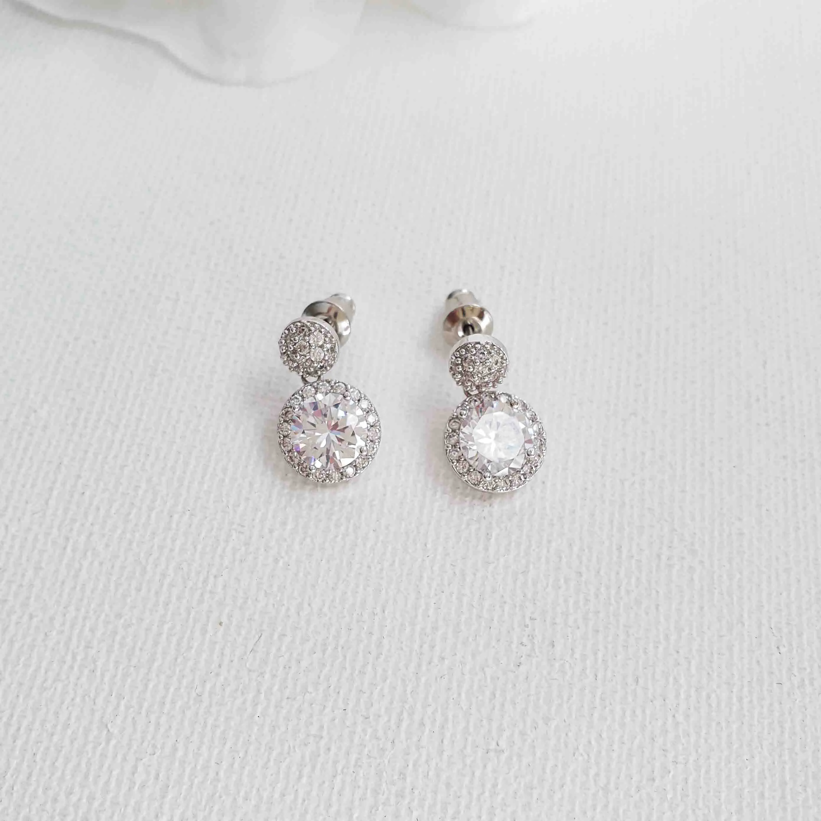 Double Drop Stud Earrings-Thea