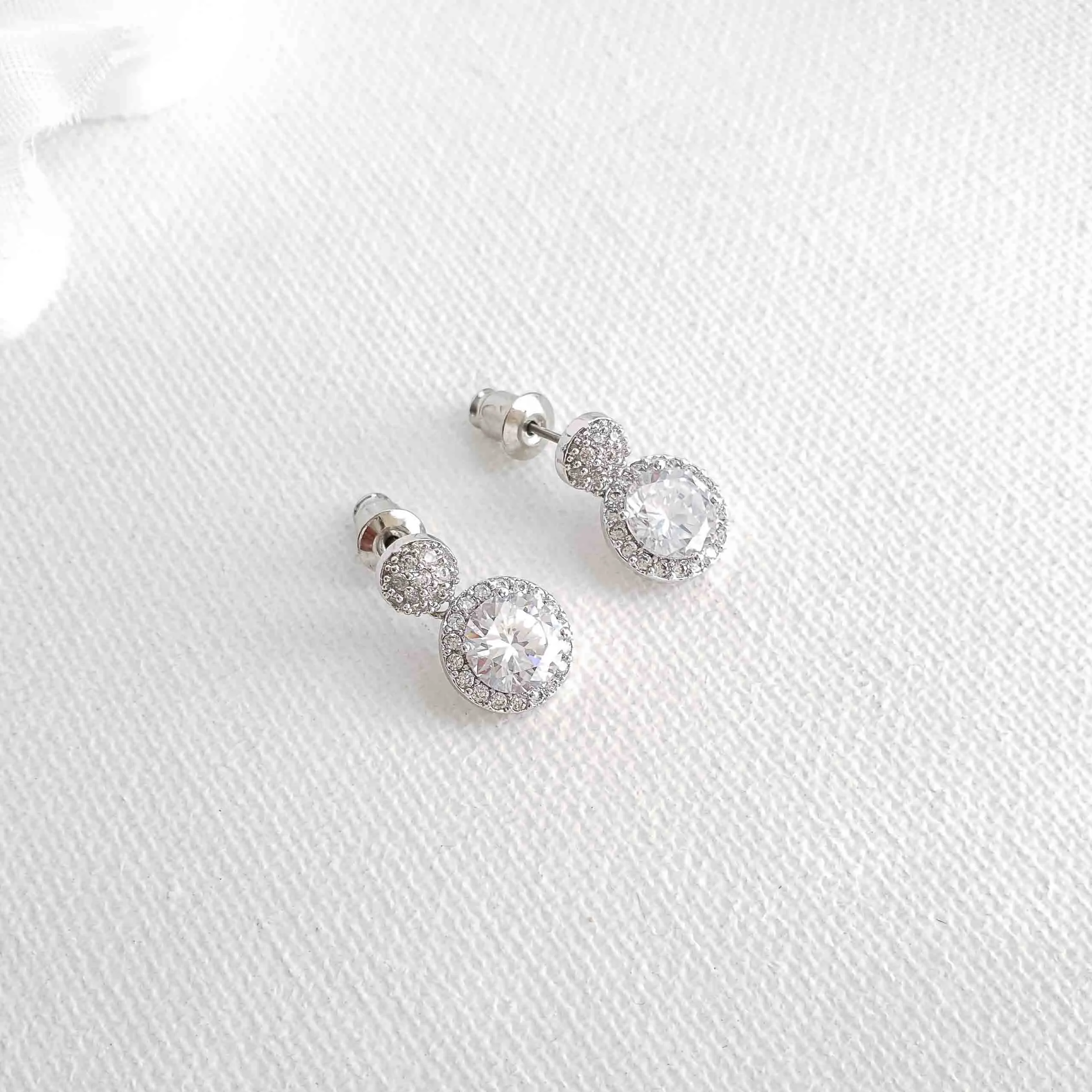 Double Drop Stud Earrings-Thea