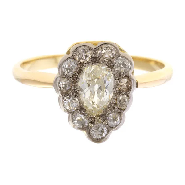 Edwardian Diamond Heart Ring