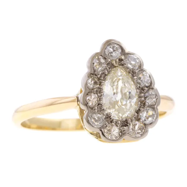 Edwardian Diamond Heart Ring