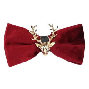 Elk Christmas Pre-tied  Bow Tie 7 Colors