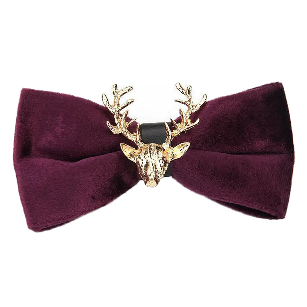 Elk Christmas Pre-tied  Bow Tie 7 Colors